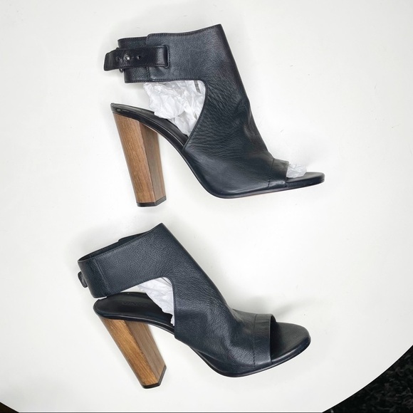 Vince Addie Leather Slingback Block Heel Sandal Black Women’s Size 9.5 - Picture 6 of 13